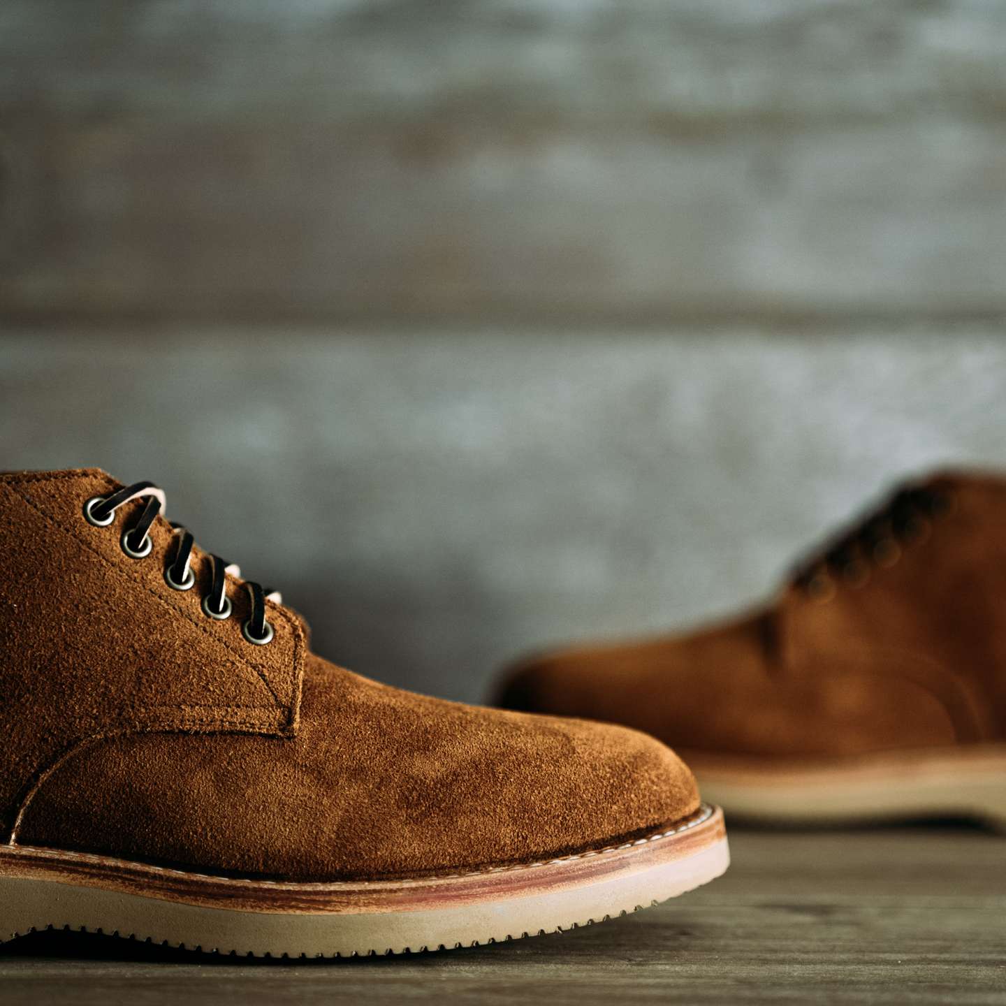 Aged Bark Chieftain Roughout Trench Chukka - Detail Image Two