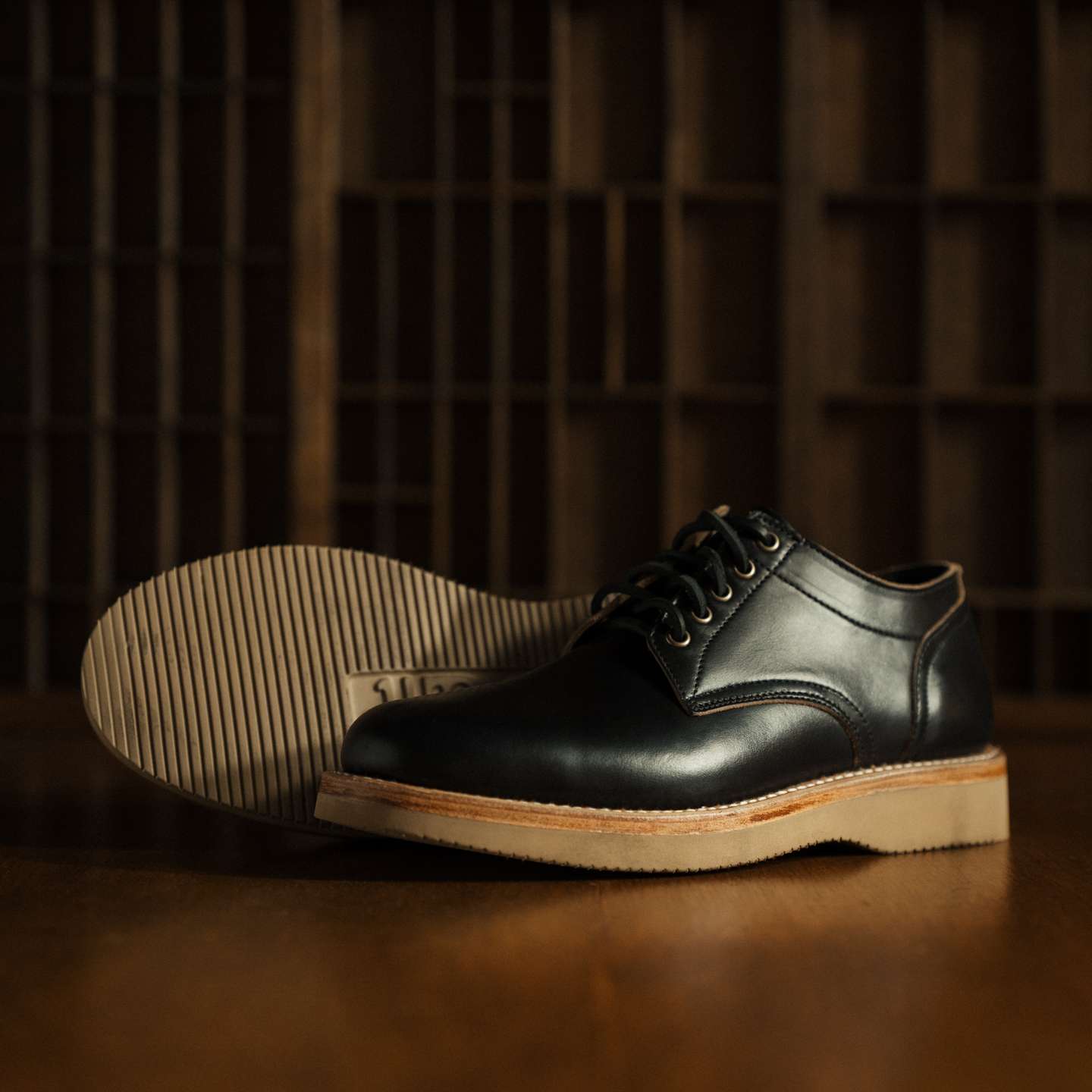 Black Chromexcel Trench Oxford - Detail Image One