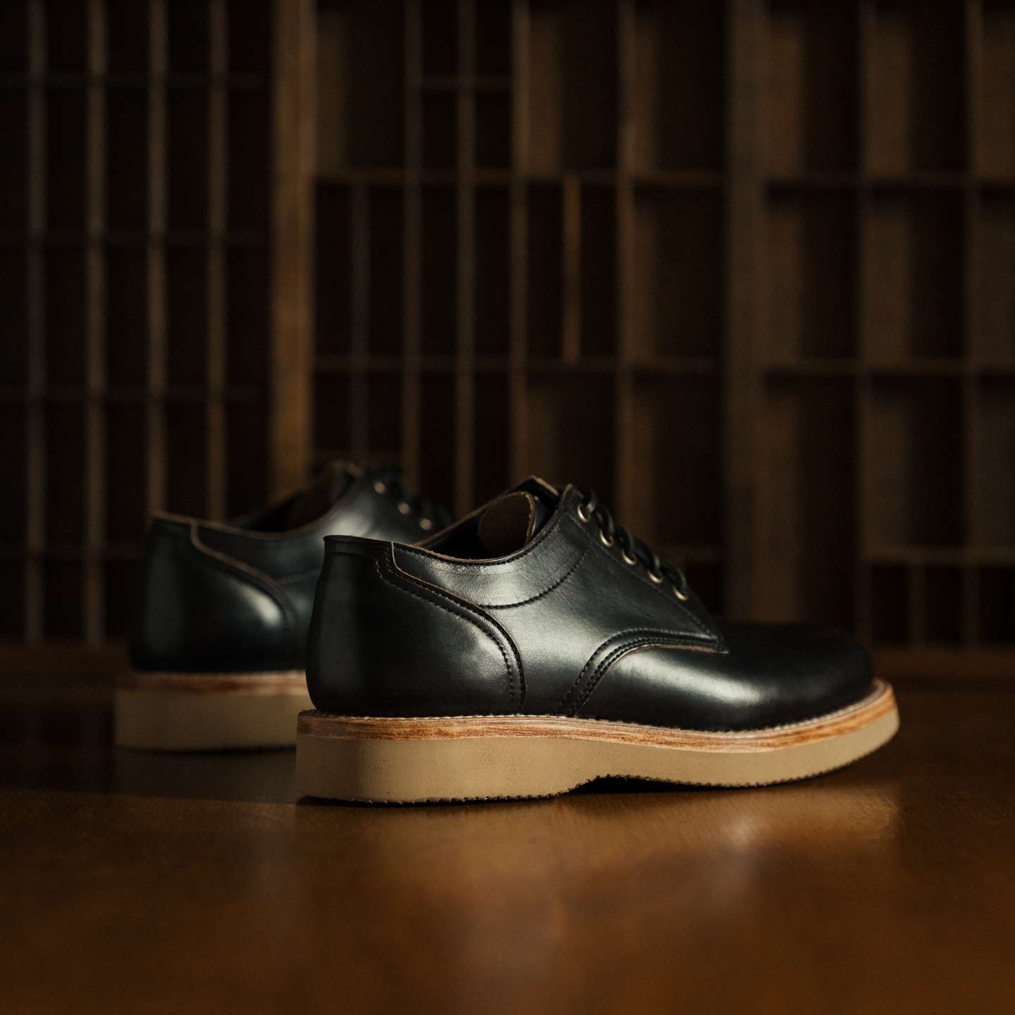 Black Chromexcel Trench Oxford - Detail Image Two