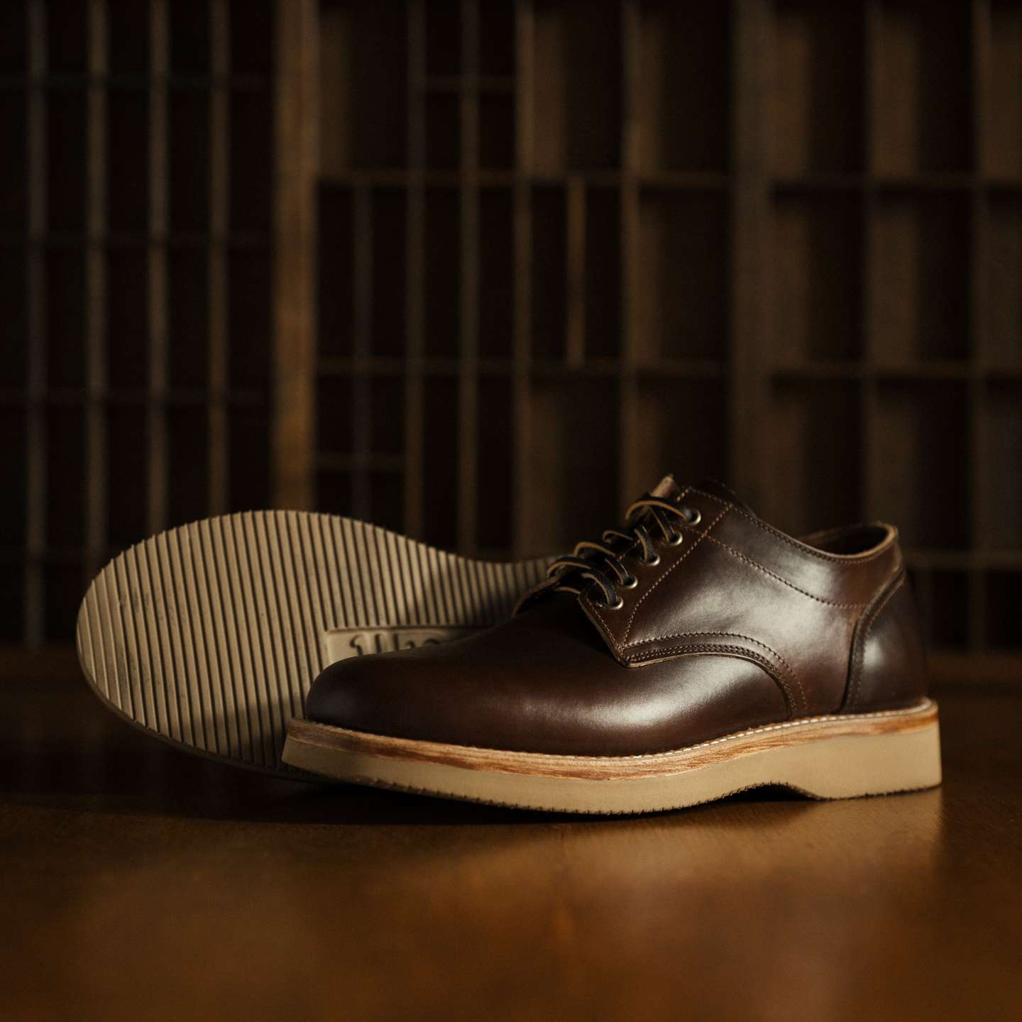 Brown Chromexcel Trench Oxford - Detail Image One