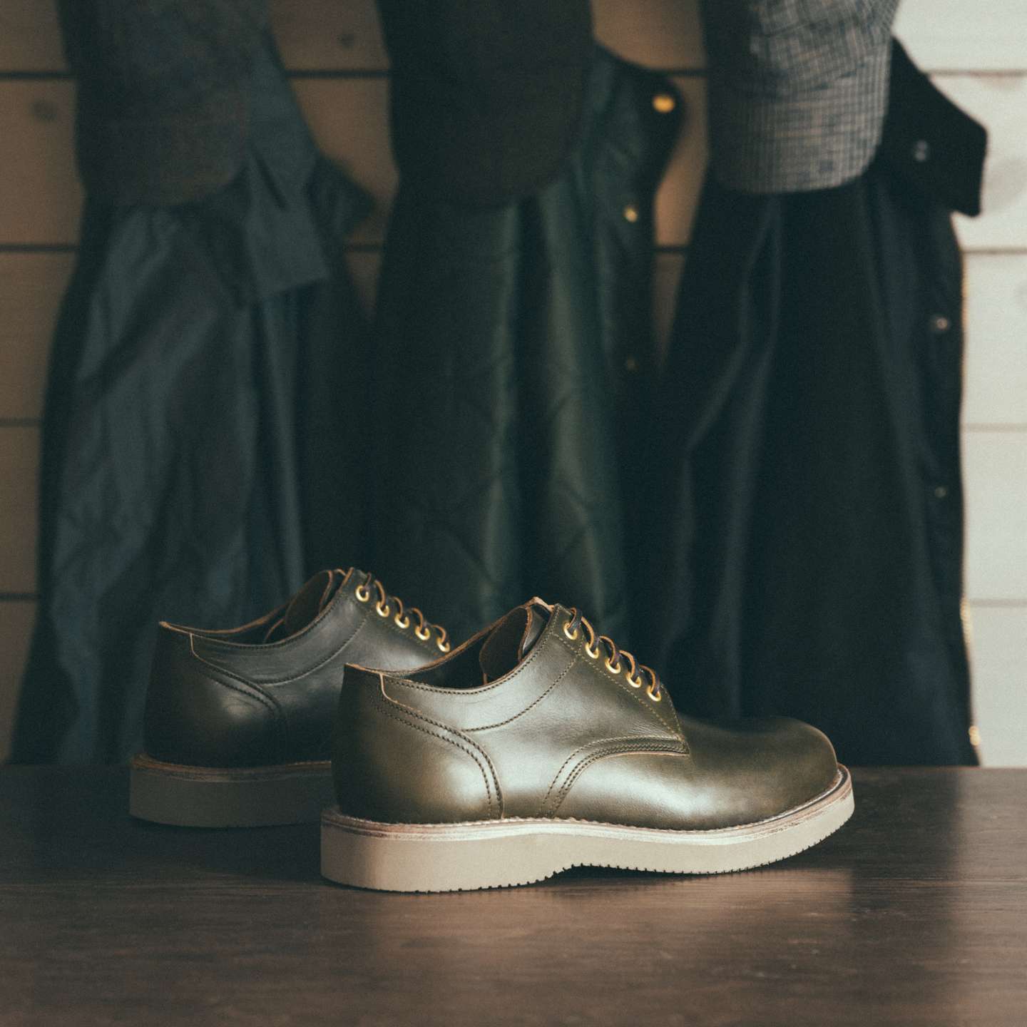 Greener Pastures Chromexcel Trench Oxford - Detail Image Two