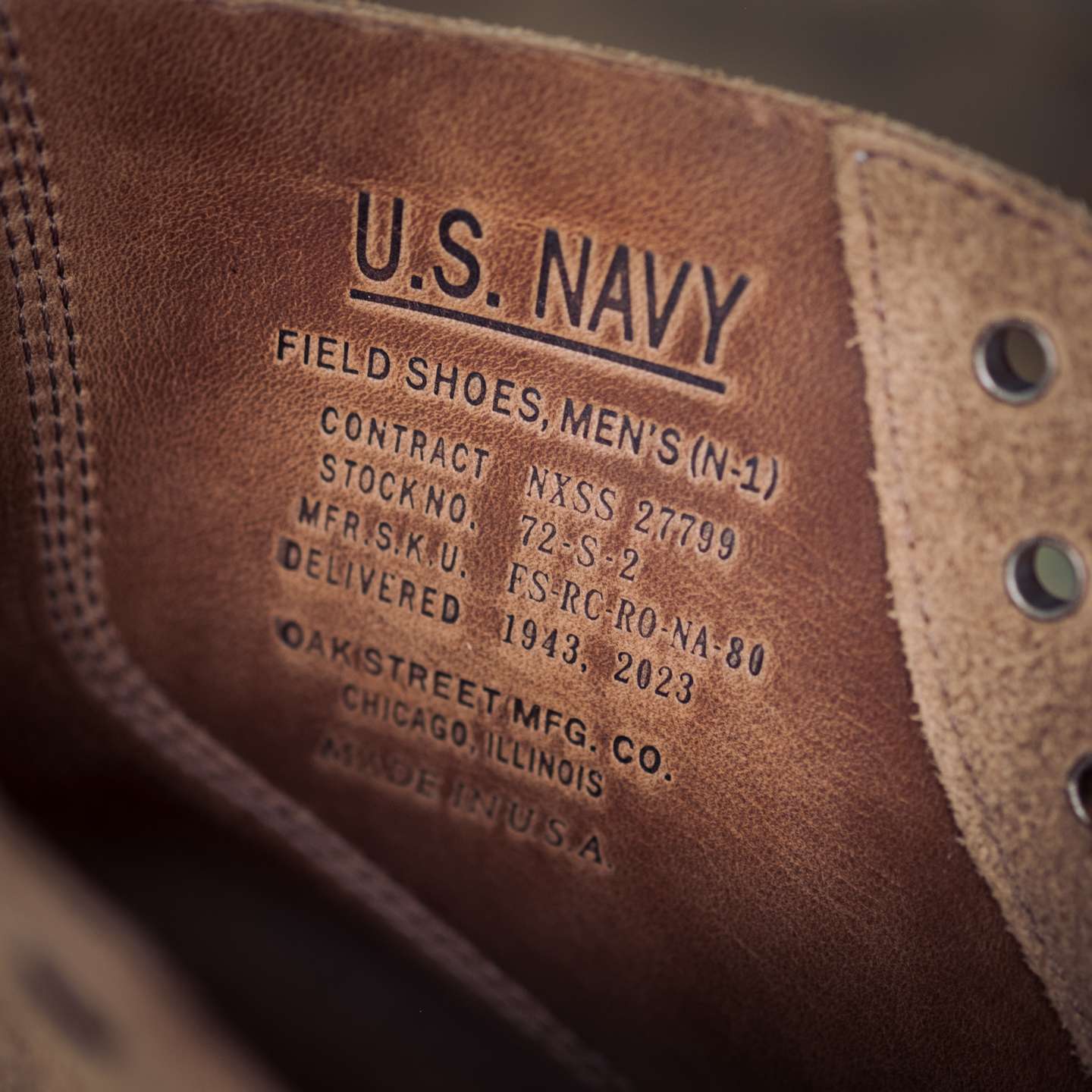 U.S.N. Field Shoe (N-1) - Natural Chromexcel Roughout, Dr. Sole