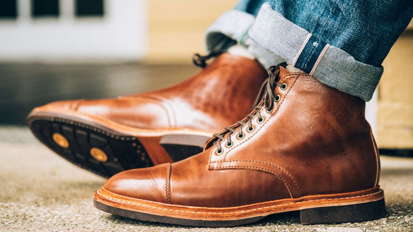 Toscanello Horse Rump Cap-Toe Lakeshore Boot - Detail Image Three