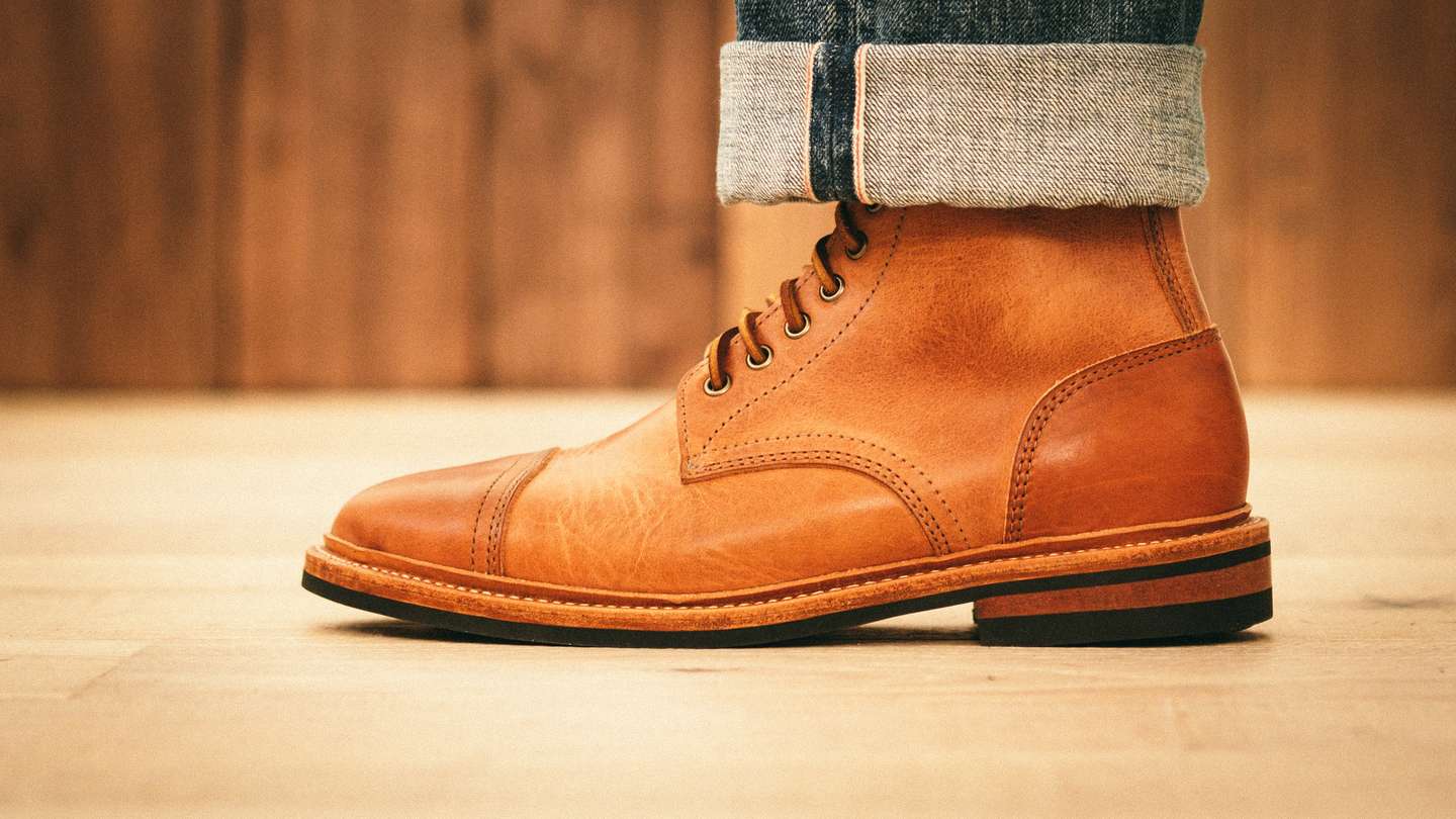Natural Dublin Cap-Toe Trench Boot - Detail Image Three