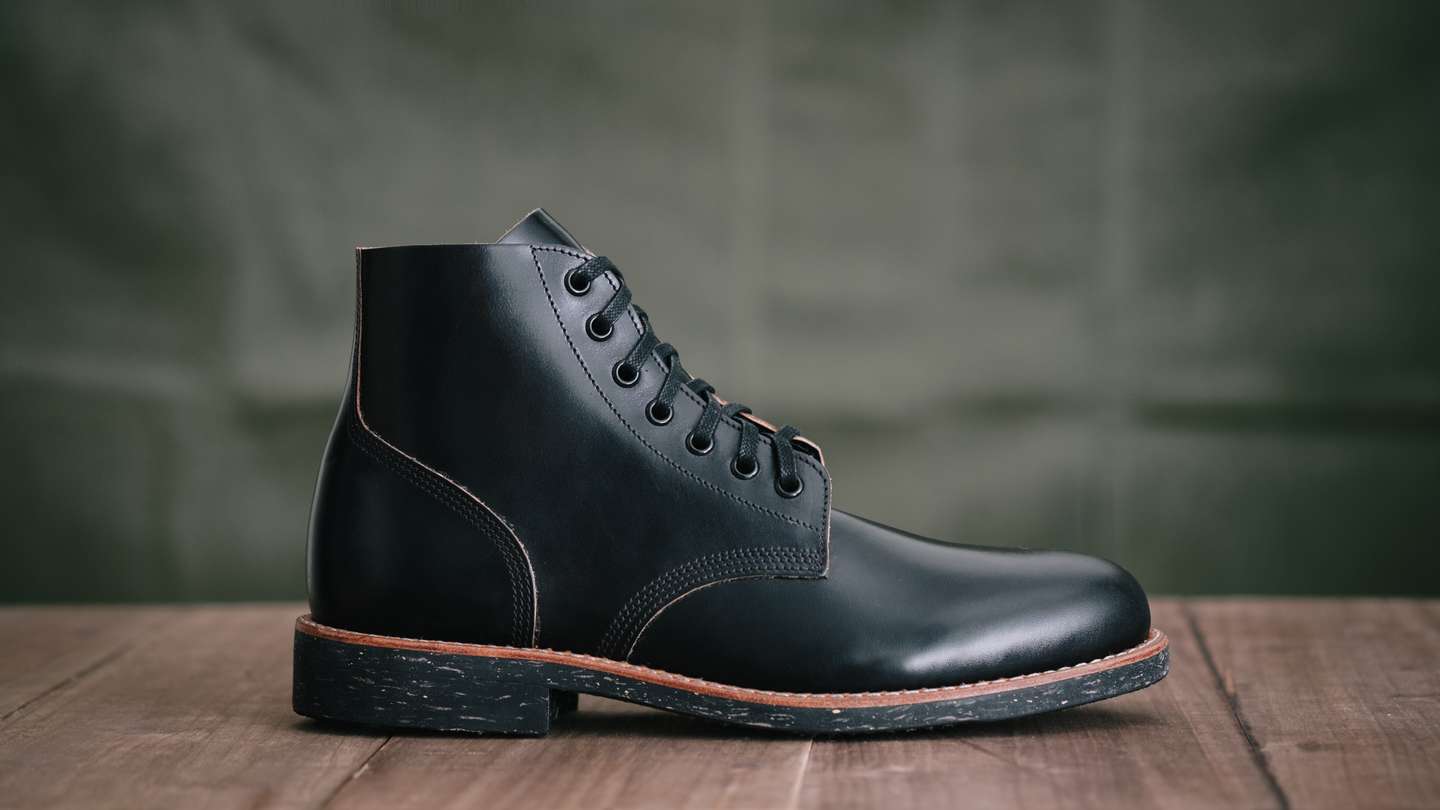 Teacore Black Overdye Horse Rump Field Boot - Detail Image Three