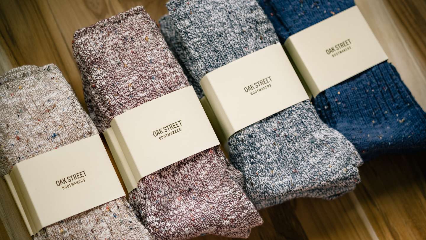 Oatmeal Knit Camp Sock - Detail Image Three