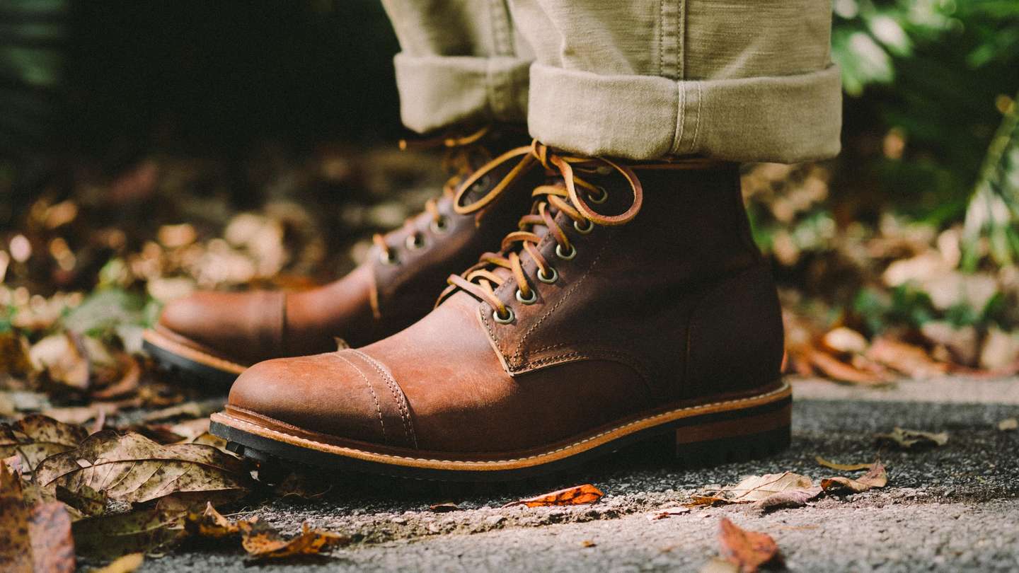 Rowdy Tobacco Cap-Toe Trench Boot - Detail Image Three