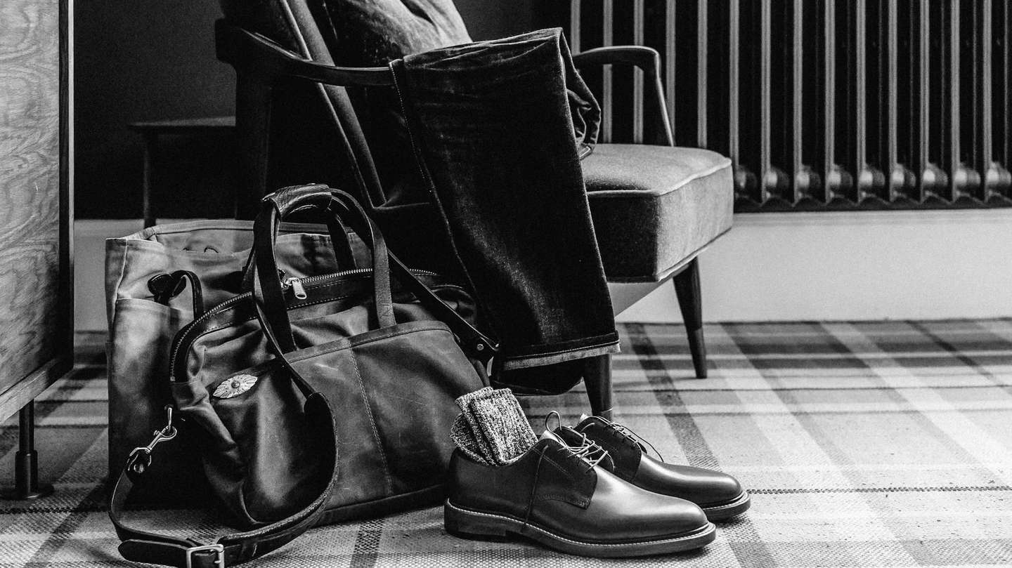 Chocolate French Calf Plain Toe Blucher - Detail Image Three