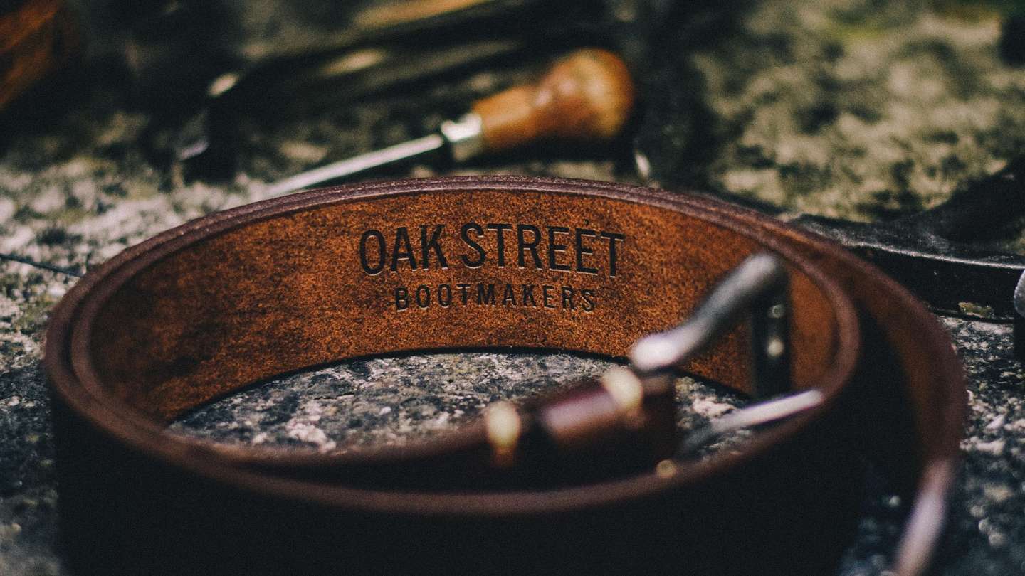 Black Chromexcel Roller Buckle Belt - Detail Image Three