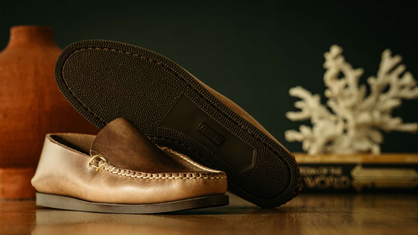 Natural 12oz Chromexcel Slip Moc - Detail Image Three