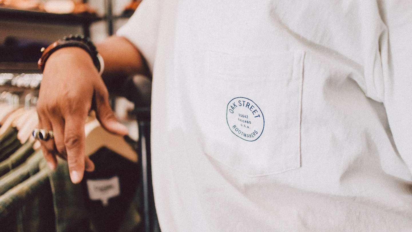 White 100% Cotton Crewneck Staff Tee - Detail Image Three