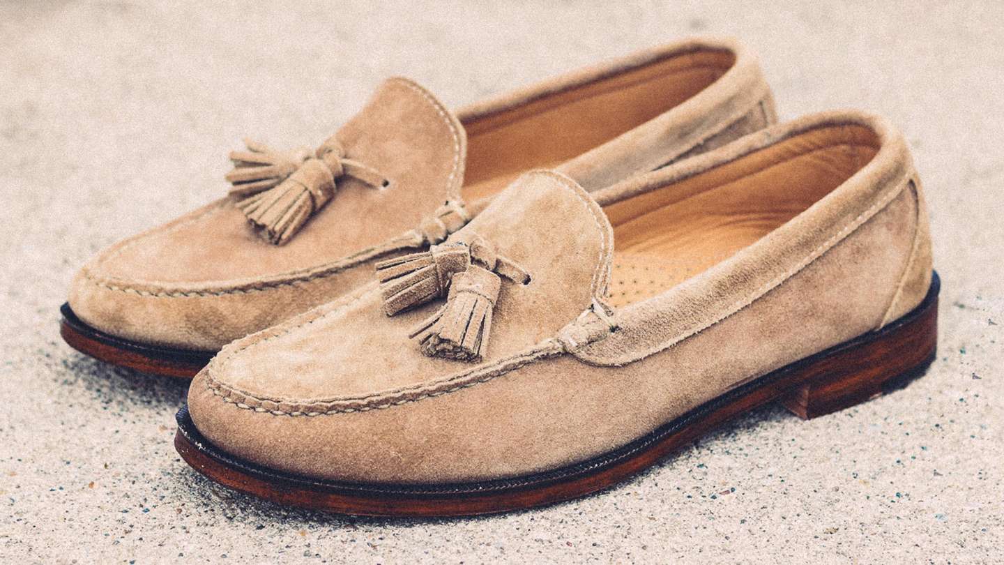 Tan Janus Suede Tassel Loafer - Detail Image Three