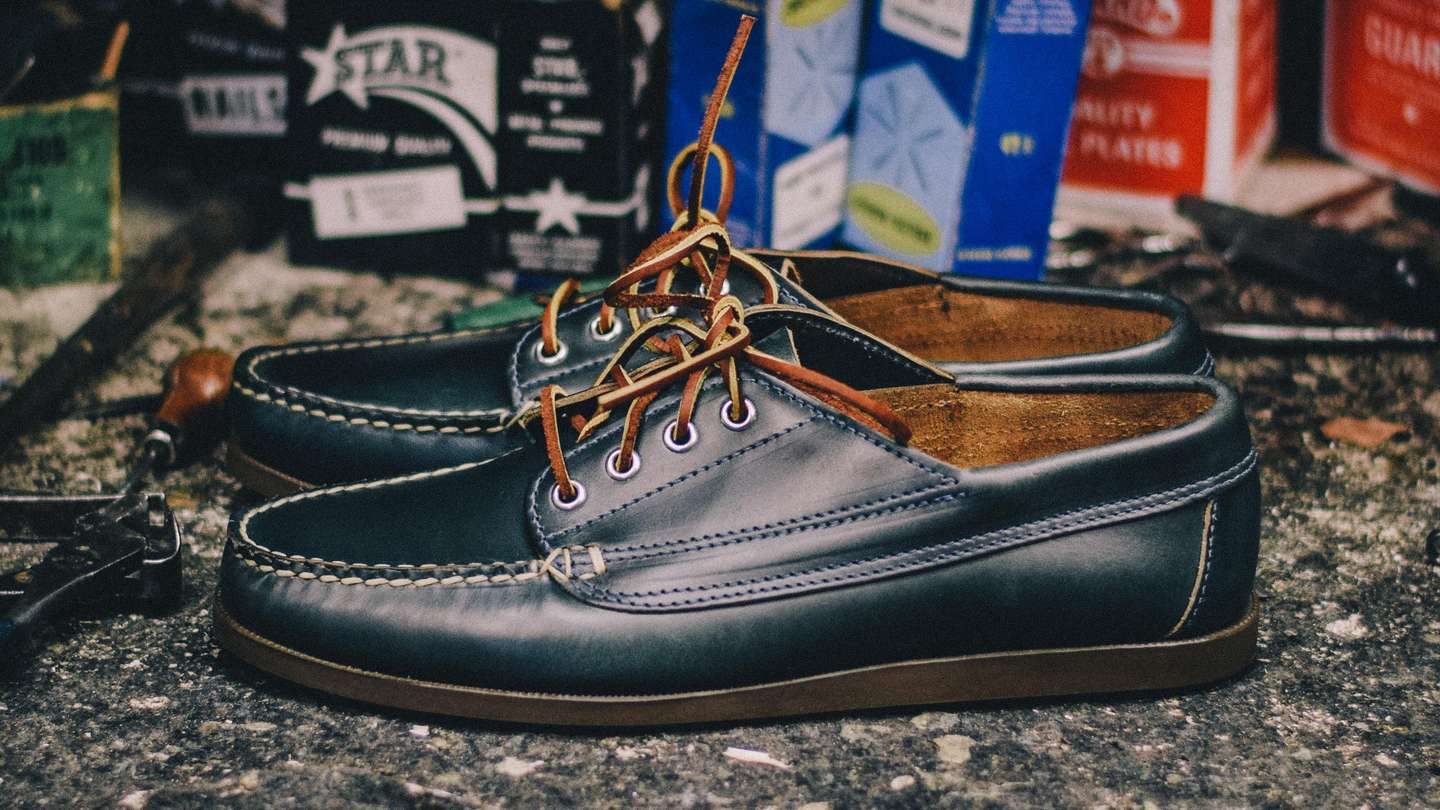 Navy Chromexcel Trail Oxford - Detail Image Three