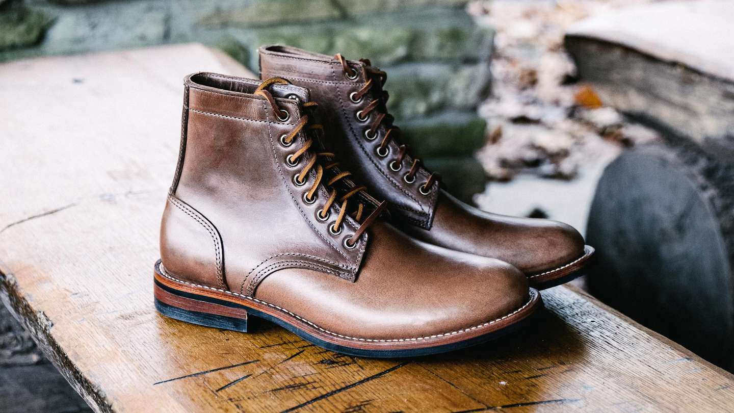 Natural Chromexcel Trench Boot - Detail Image Three