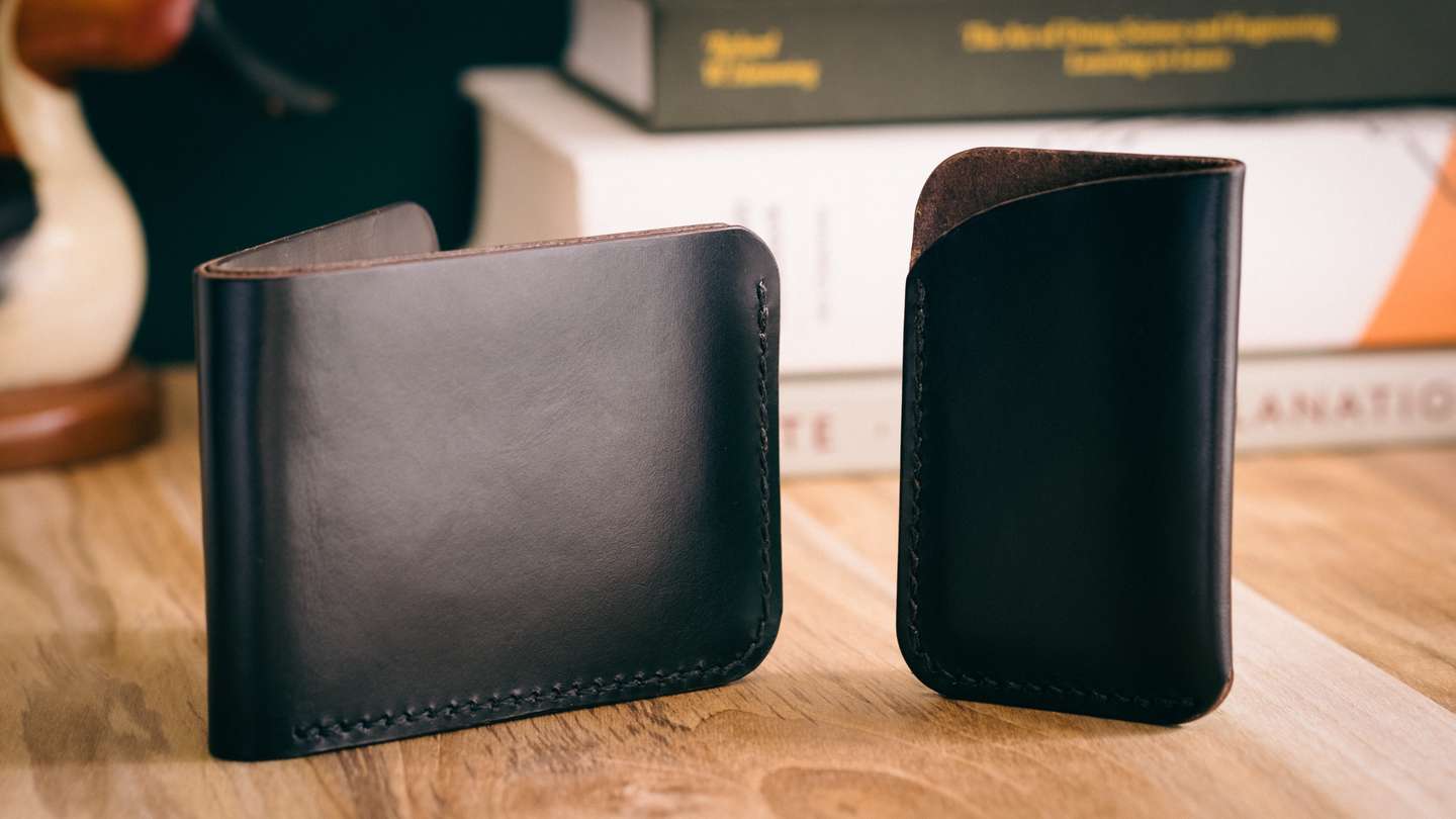 Black Chromexcel Card Wallet - Detail Image Three