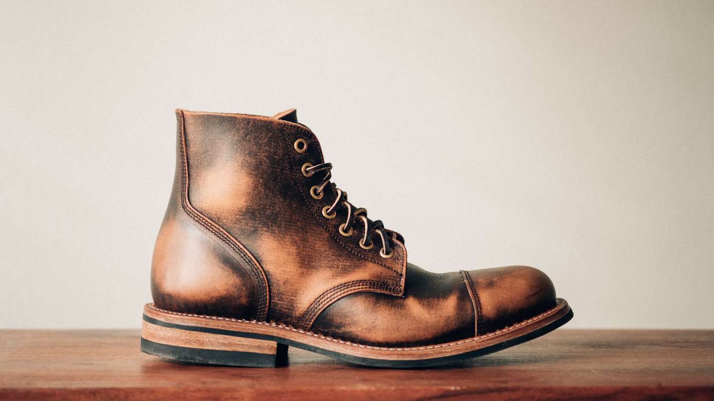 Brown Overdye Camello Asportabile Trench Boot - Detail Image Three