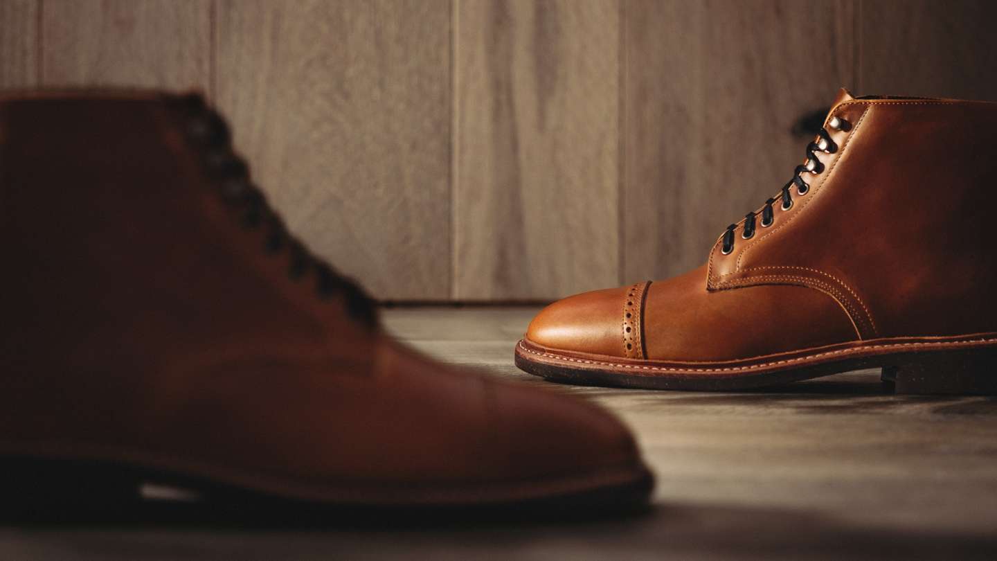 British Tan Domane Cap-Toe Lakeshore Boot - Detail Image Three