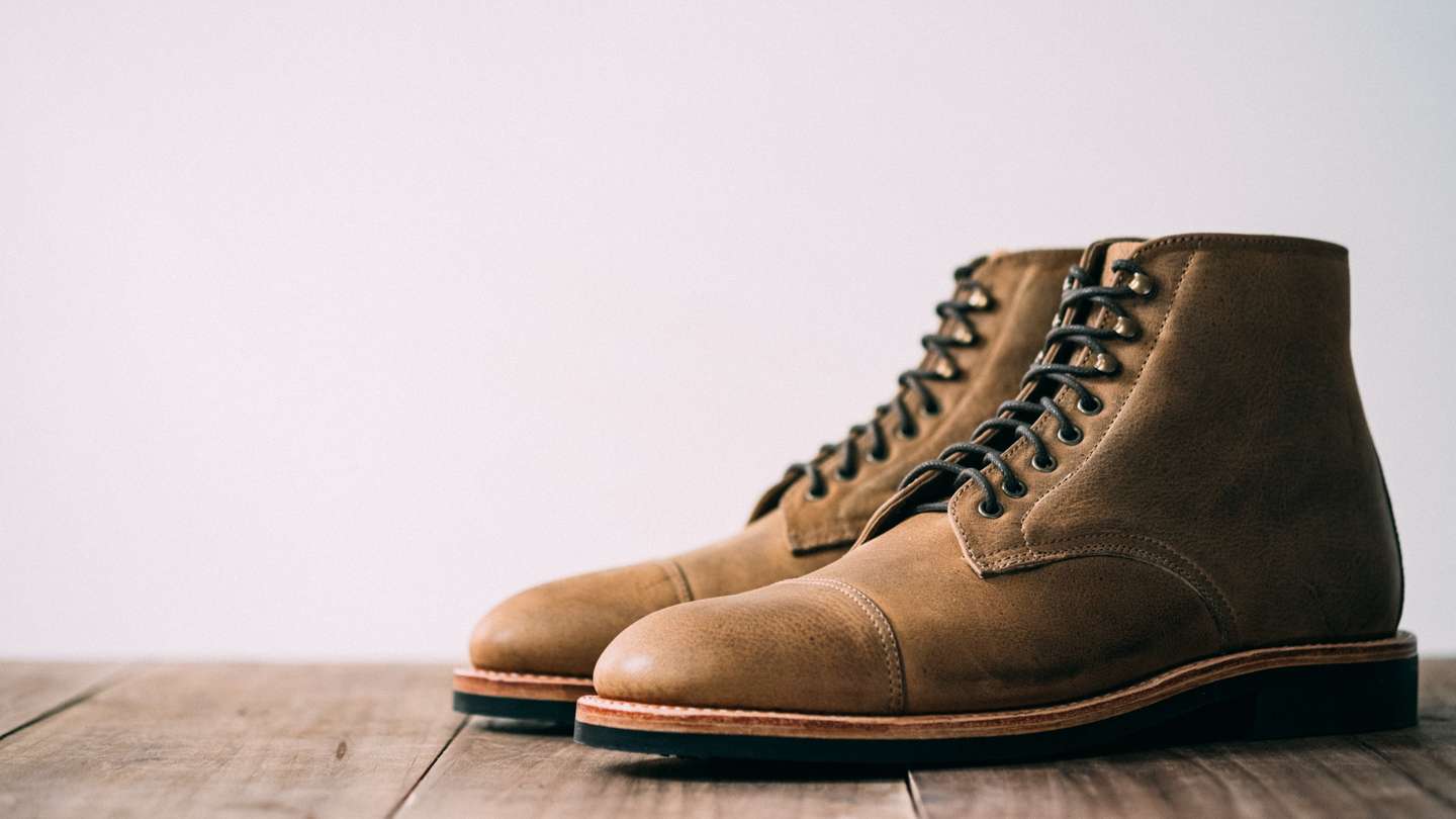 Gaucho Waxed Kudu Cap-Toe Lakeshore Boot - Detail Image Three