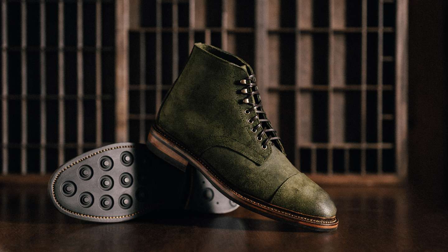 Huntsman Waxy Chamois Reverse Cap-Toe Lakeshore Boot - Detail Image Three