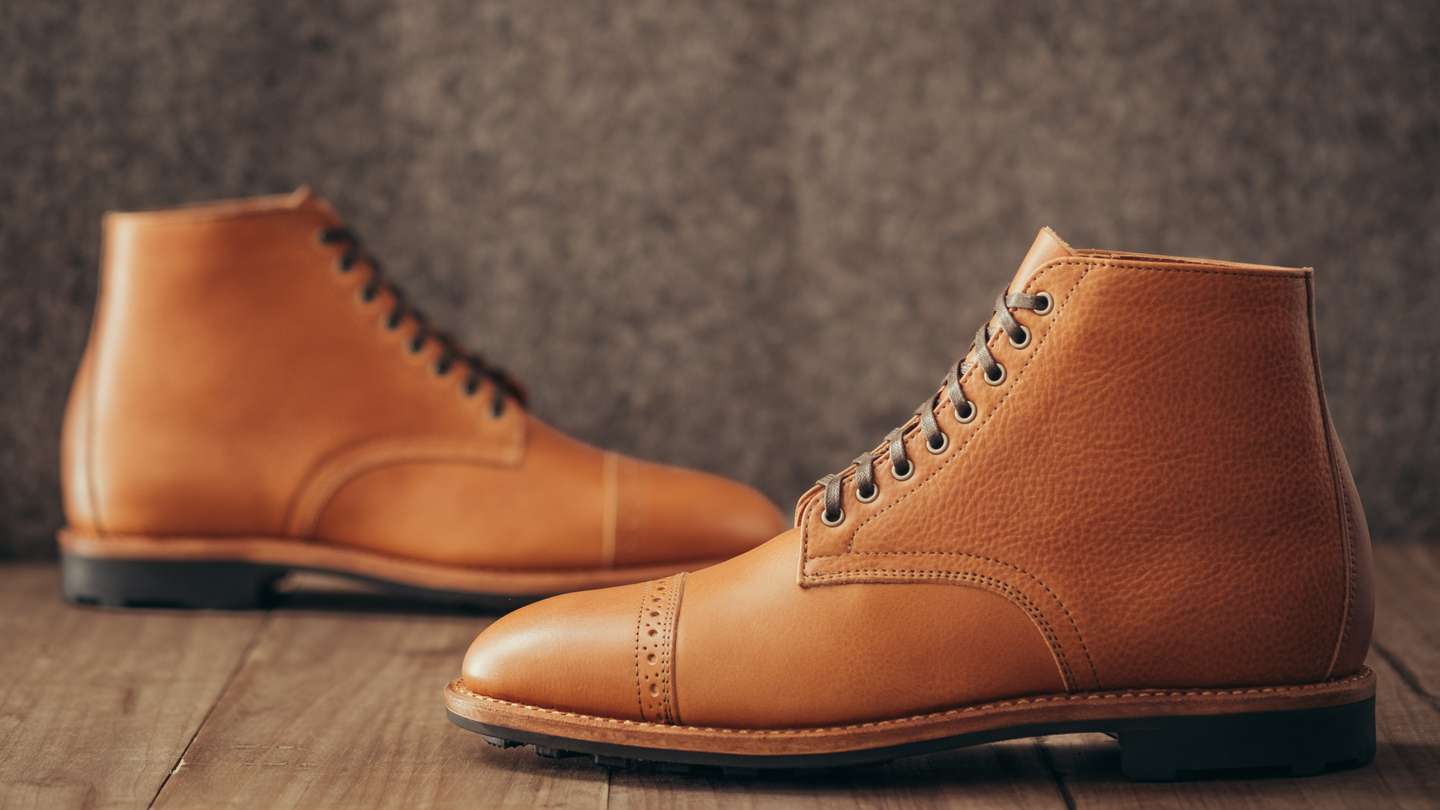 No. 2 Tan Hashimoto Cap-Toe Lakeshore Boot - Detail Image Three
