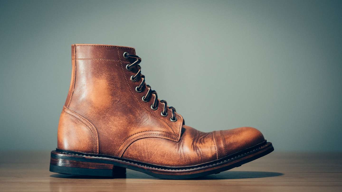 Walnut Overdye Camello Asportabile Cap-Toe Trench Boot - Detail Image Three