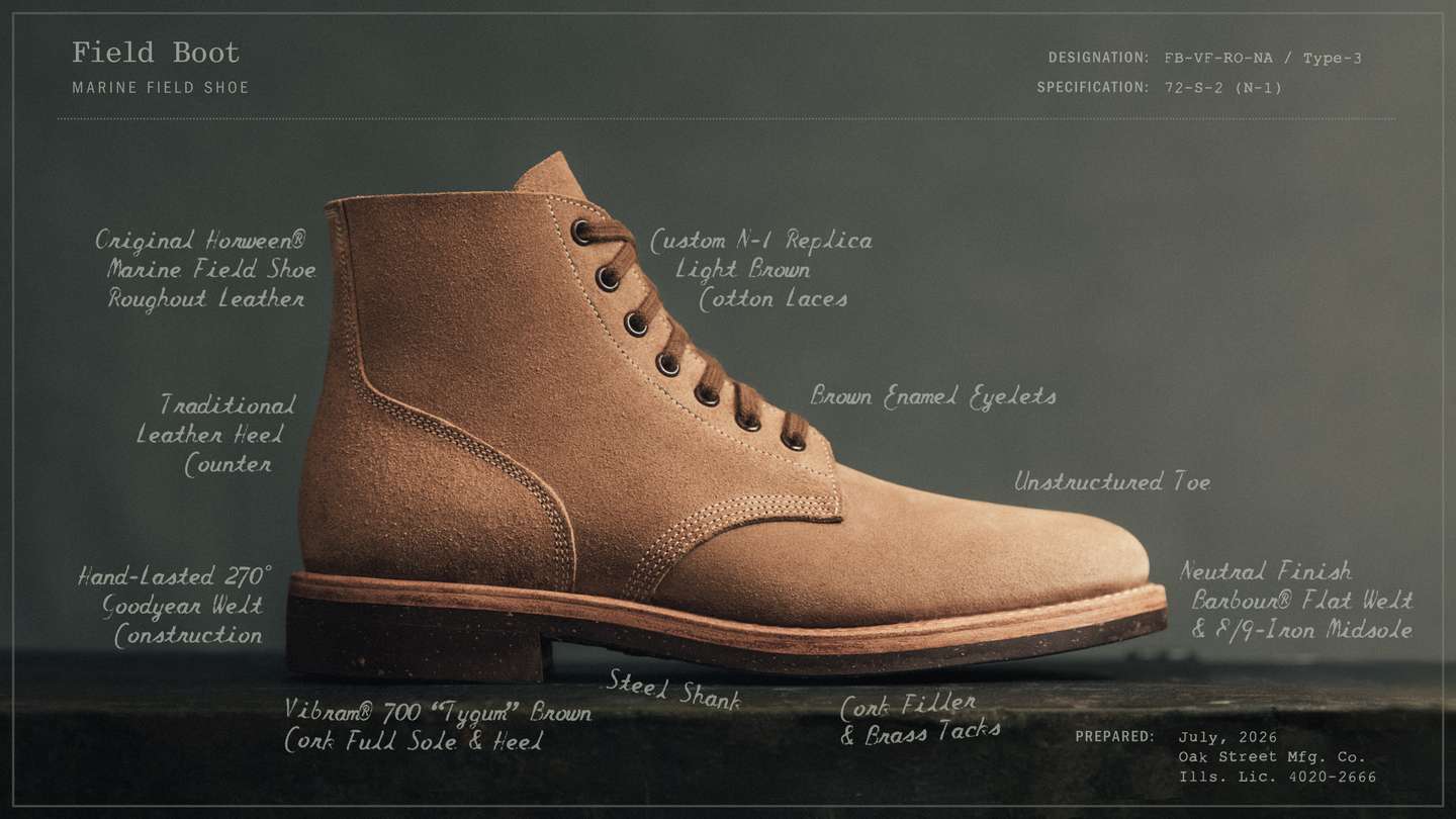 Natural Chromexcel Roughout Field Boot - Detail Image Three
