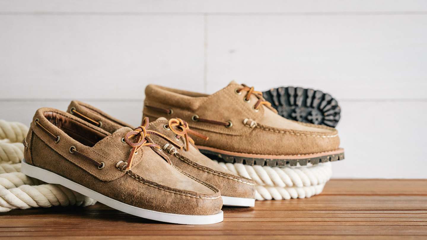 Natural Chromexcel Roughout Rowing Oxford - Detail Image Three
