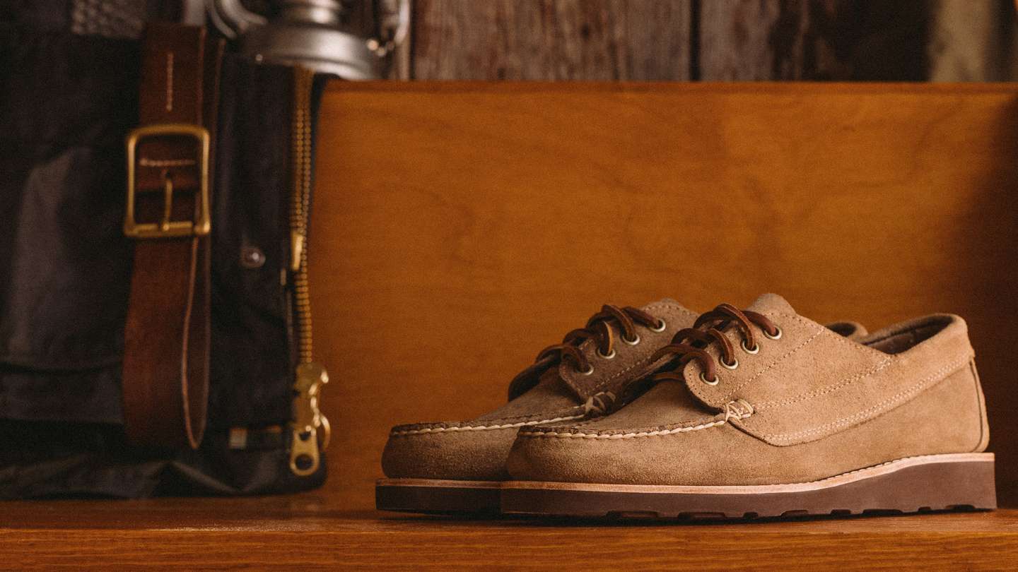 Natural Chromexcel Roughout Trail Oxford - Detail Image Three