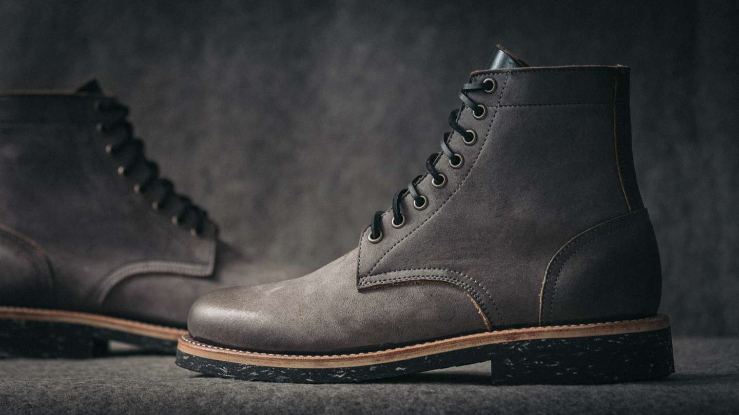 Carbon Bark Veg Retan Trench Boot - Detail Image Three