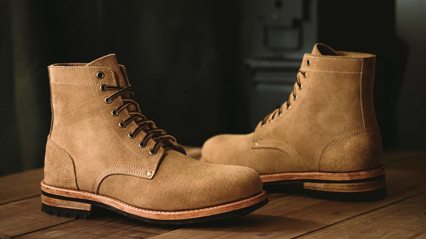 Natural Chromexcel Roughout Trench Boot - Detail Image Three