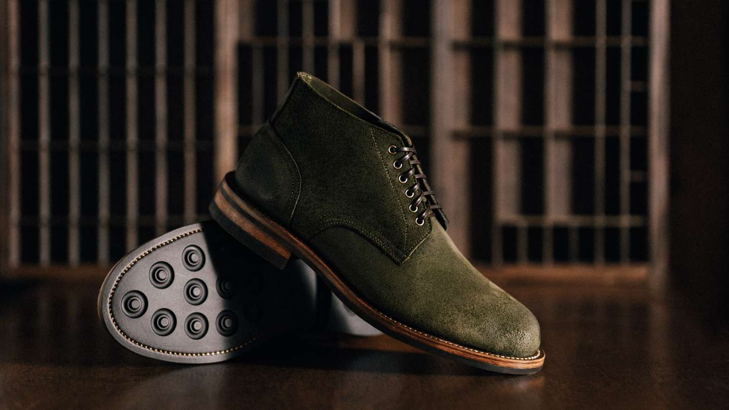 Huntsman Waxy Chamois Reverse Trench Chukka - Detail Image Three