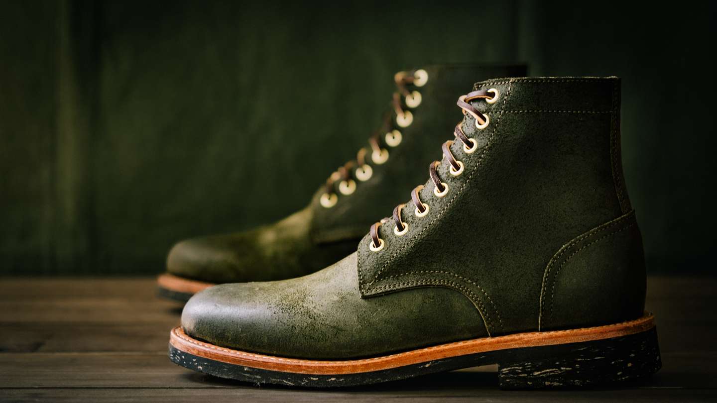 Huntsman Waxy Chamois Reverse Trench Boot - Detail Image Three