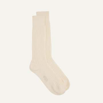 Bresciani Officer Sock - Natural Merino Wool Blend