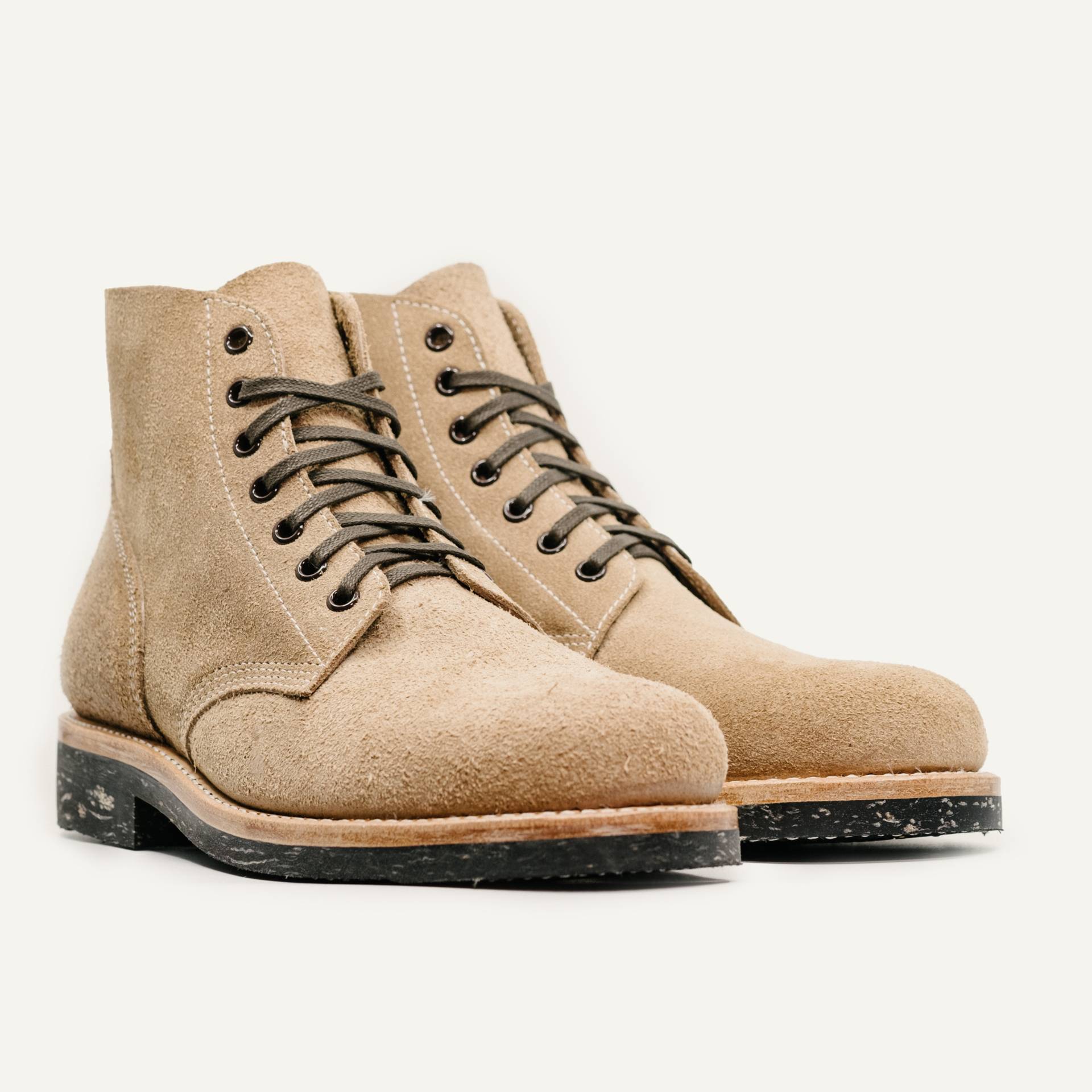 小物 ROCKSTEADY waxed lamb leather NULLUS N-2 Field Boot - Natural Chromexcel Roughout, Dr. Sole 1122 Raw