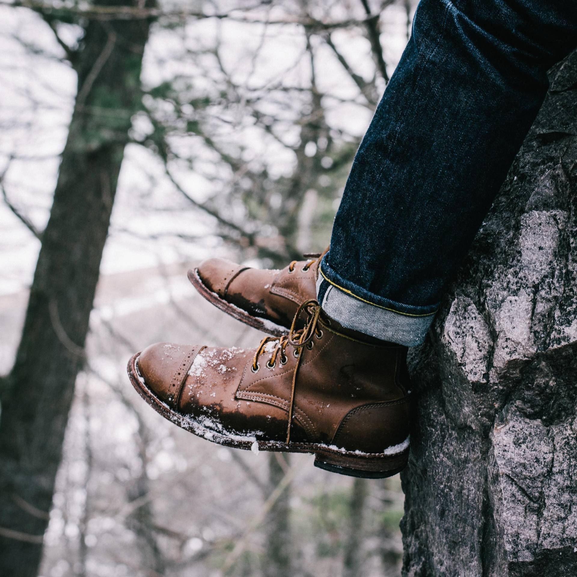 Oakstreet Bootmakers Cap-Toe Trench Boot Natural Chromexcel Size 11.5 (12) OAK STREET BOOTMAKERS TRENCH BOOT in Horween Natural  main image 4