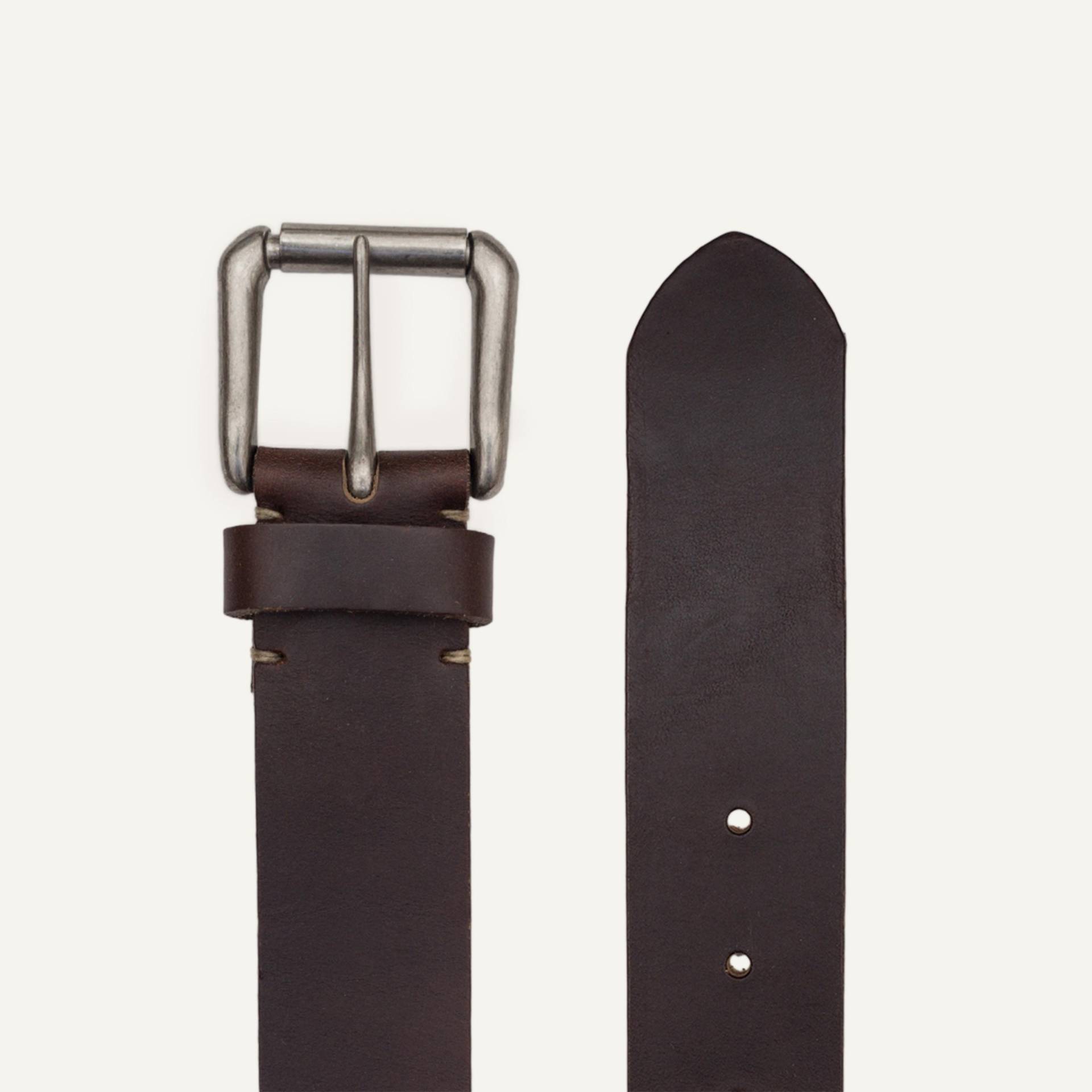 Roller Buckle Belt - Brown Chromexcel - Made in USA with  display picture 1