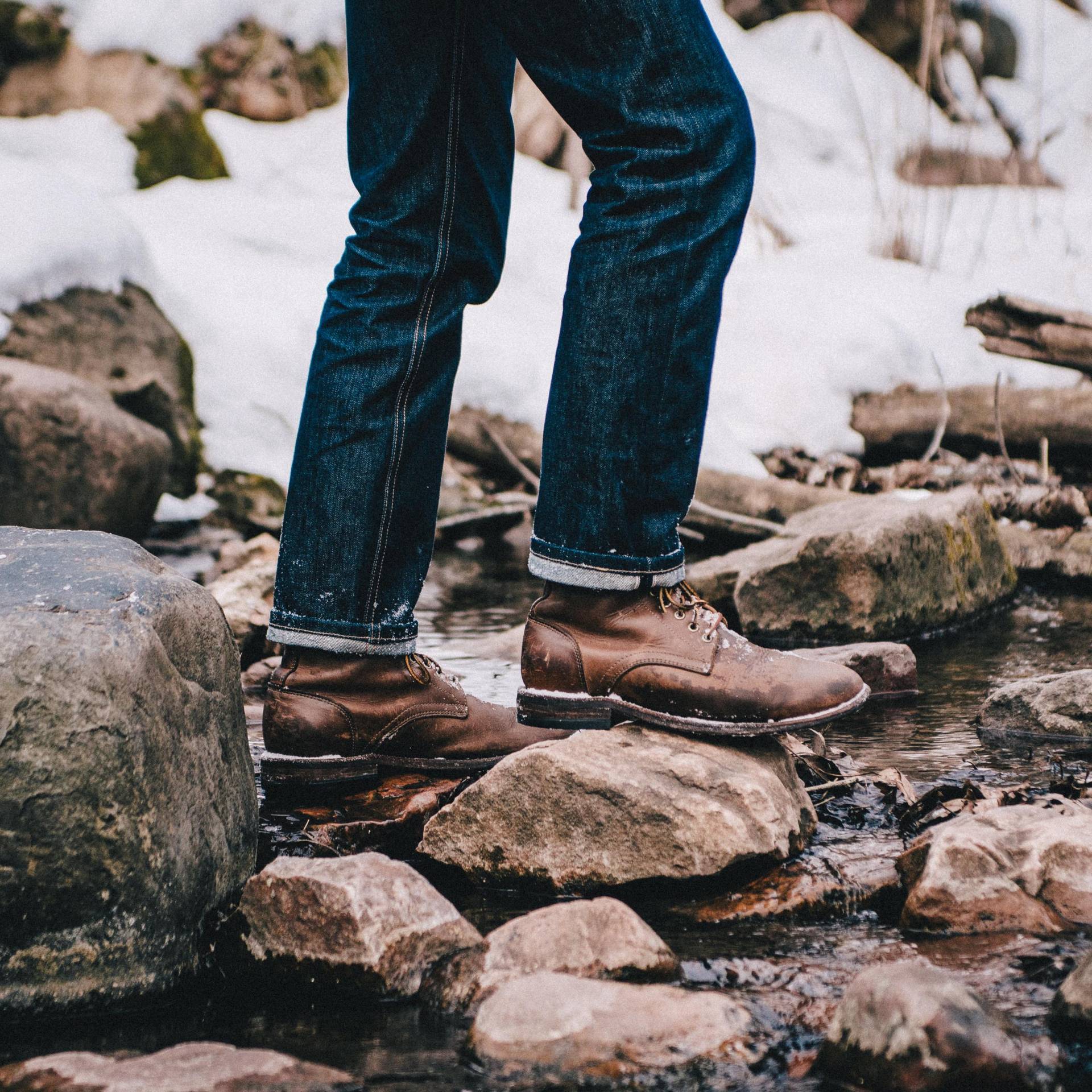 Trench Boot - Natural Chromexcel, Leather Sole with Vibram Toplift