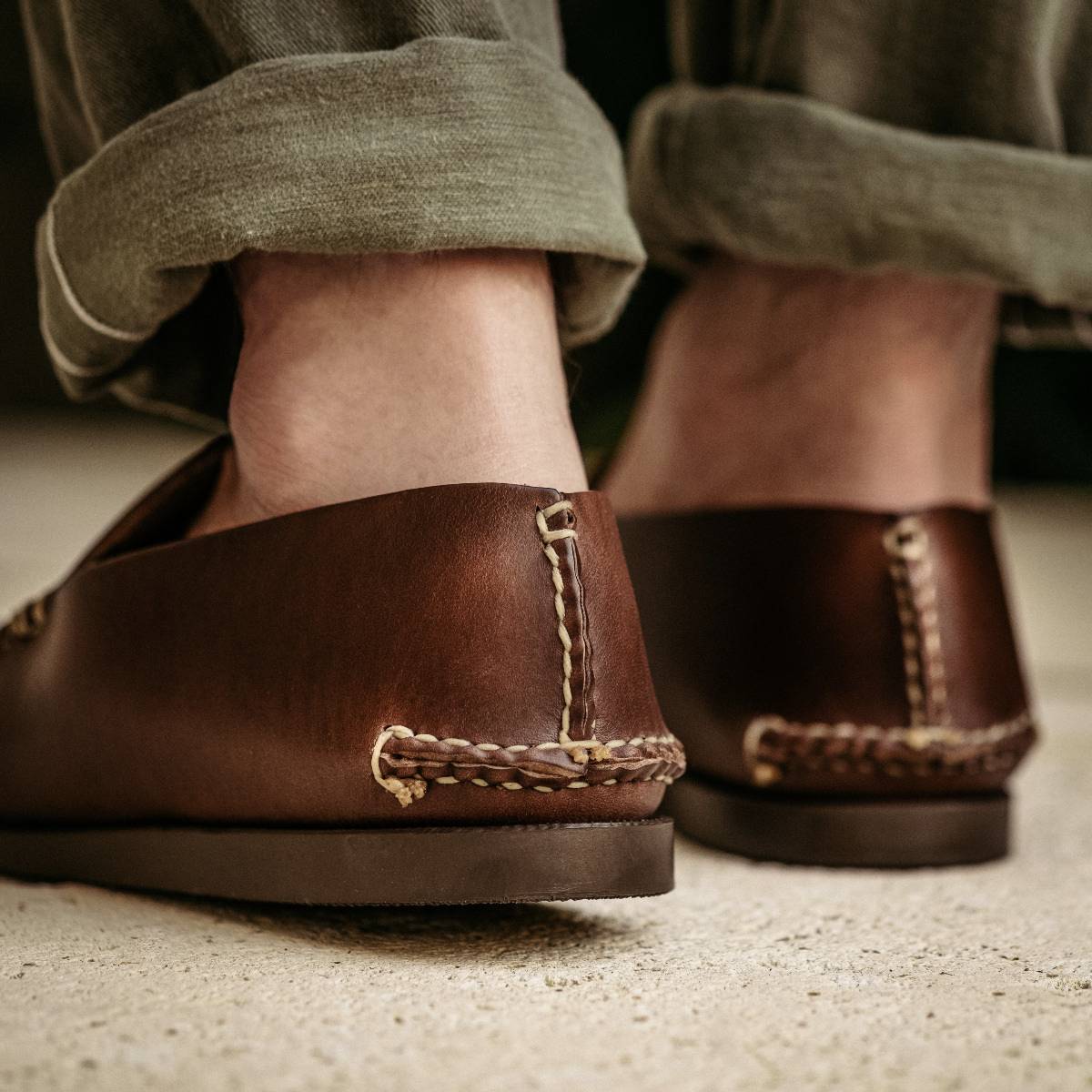 Slip Moc - Brown 12oz Chromexcel, Camp Sole - Made in USA with