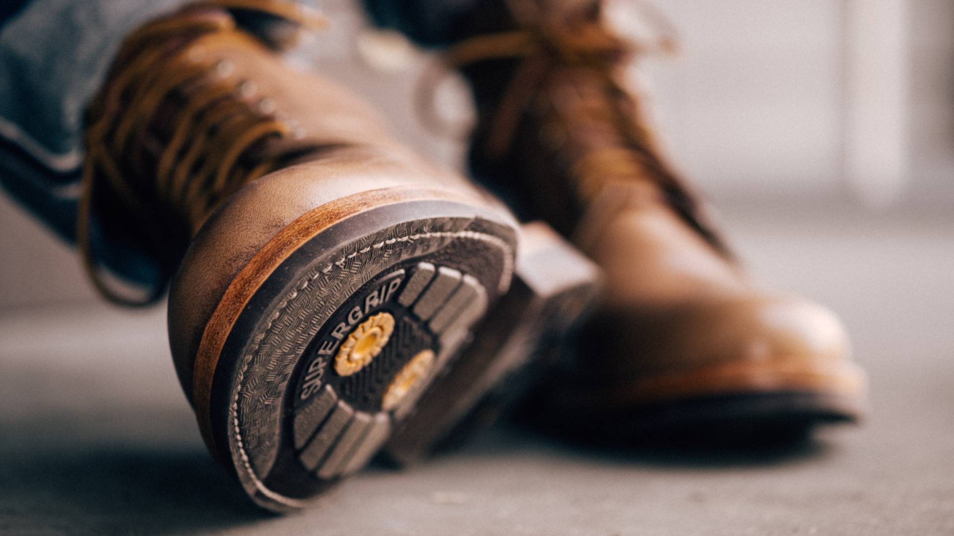 Trench Boot - Natural Chromexcel, Dr. Sole 1091 Cork Half Sole