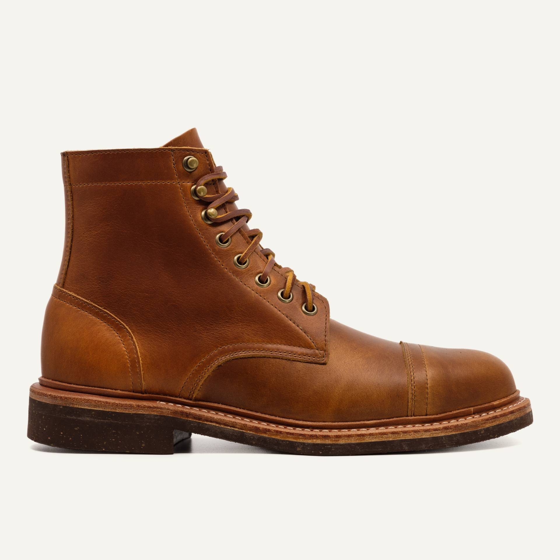Cap-Toe Trench Boot - British Tan Domane, Vibram 700 Cork  display picture 2