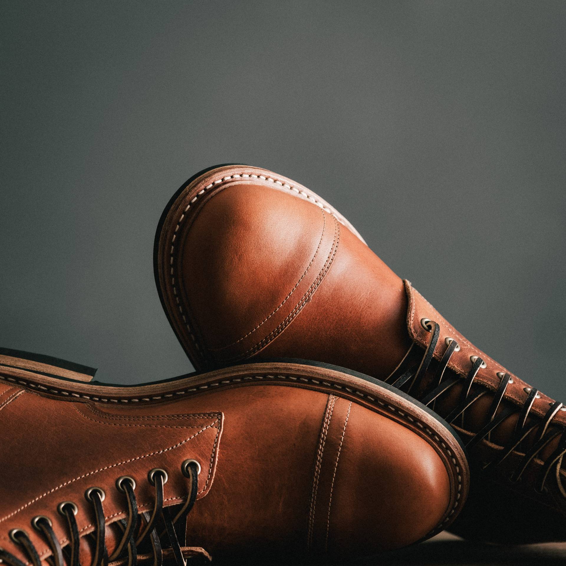 Cap-Toe Trench Boot - Horween English Tan Dublin, Dainite Rubber