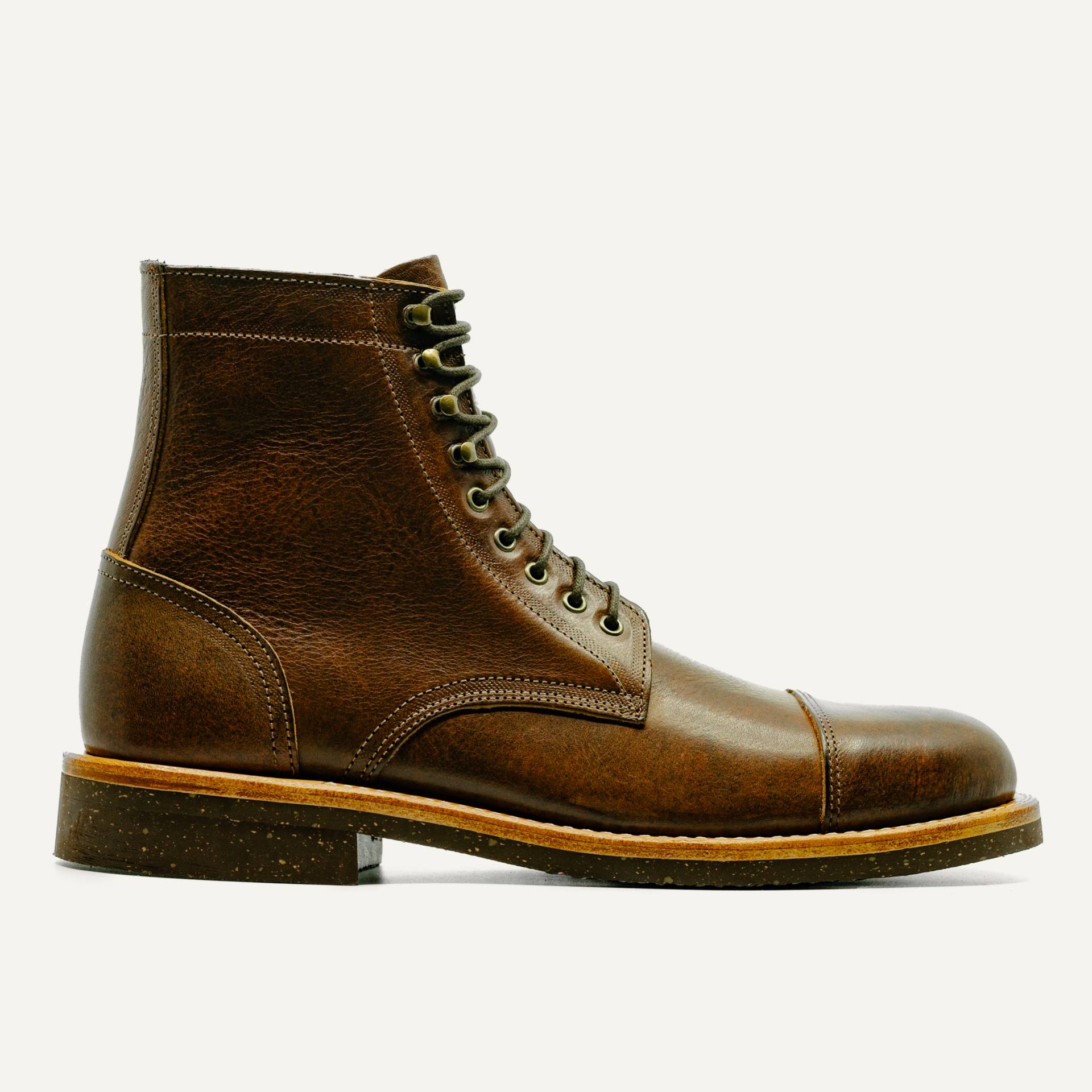 Cap-Toe Trench Boot - Nemesi Cotto, Vibram 700 Cork Sole - Made in