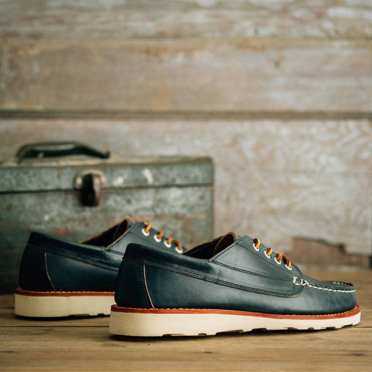 Trail Oxford - Navy Chromexcel, Vibram Christy Sole - Made in USA