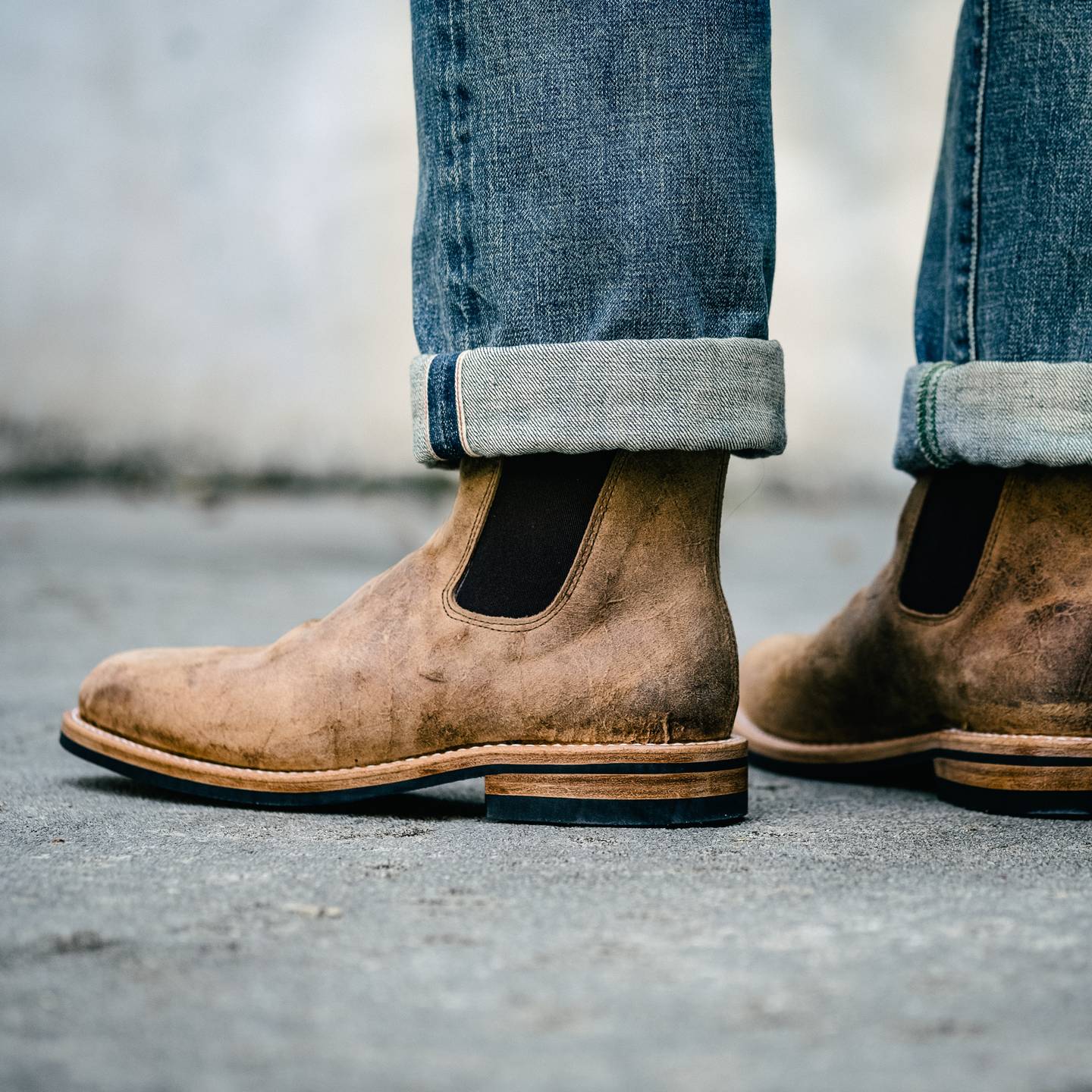 Cognac Mohawk 5504 Chelsea Boot - Detail Image One