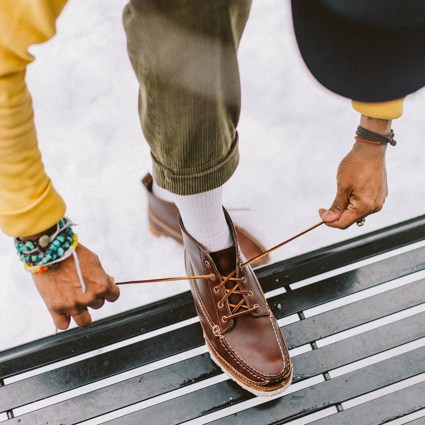 Chestnut Rawhide Leather Laces - Detail Image One