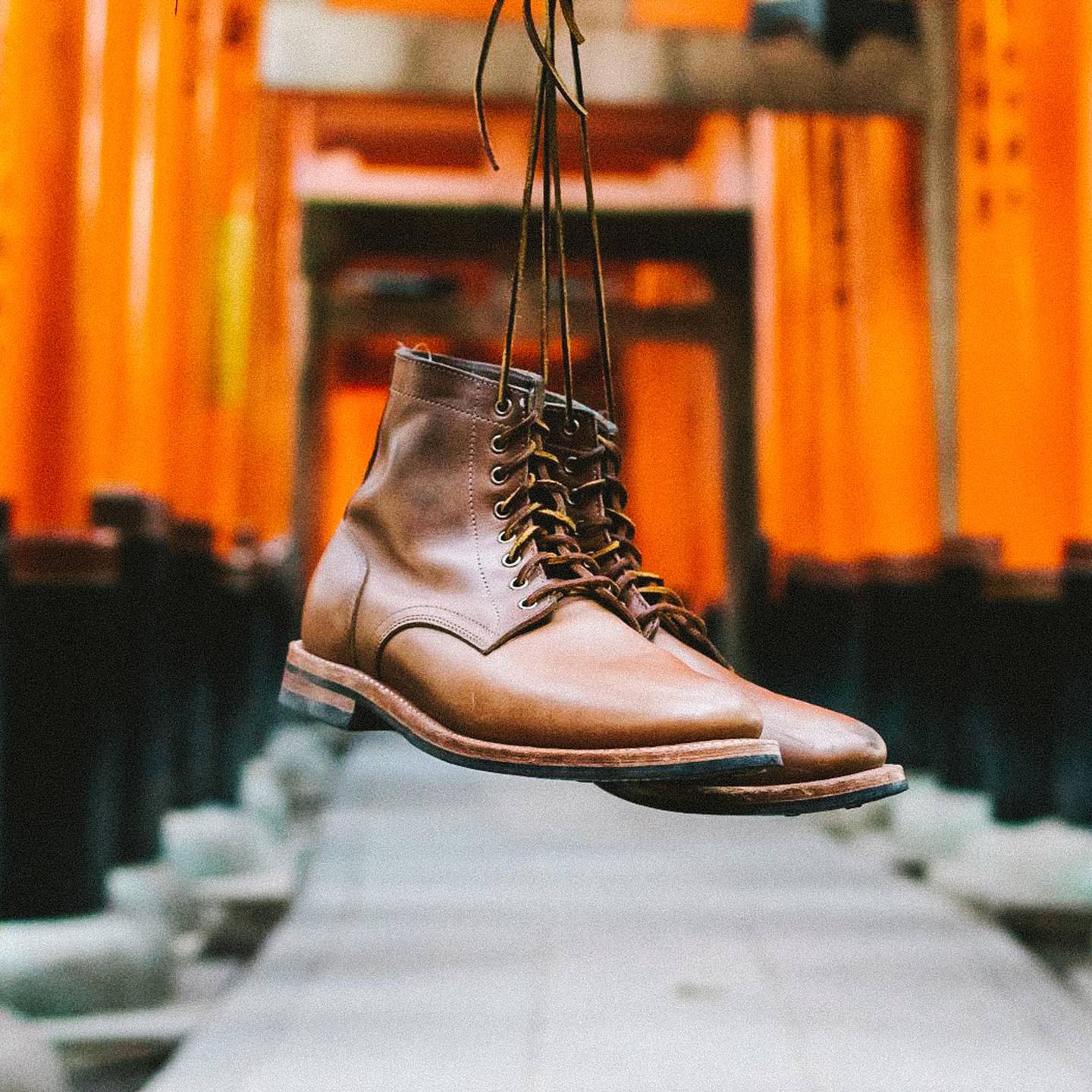 Natural Chromexcel Trench Boot - Detail Image Two