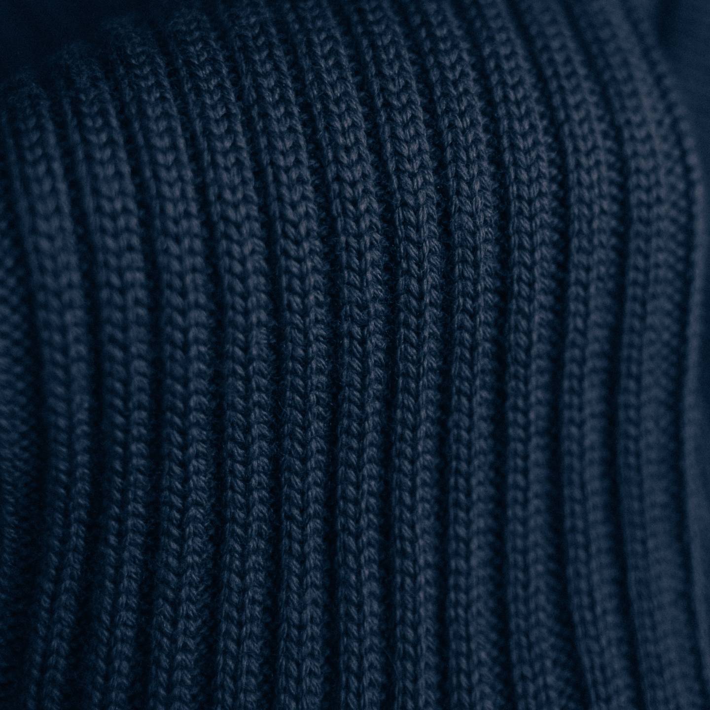 Dark Navy Cotton Blend Bresciani Officer Sock - Detail Image Two