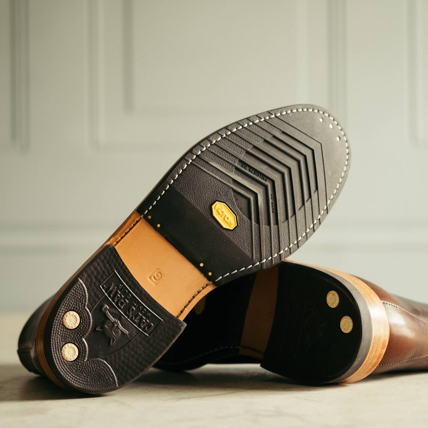 Brown Nut Dublin Cap-Toe Lakeshore Boot - Detail Image Two