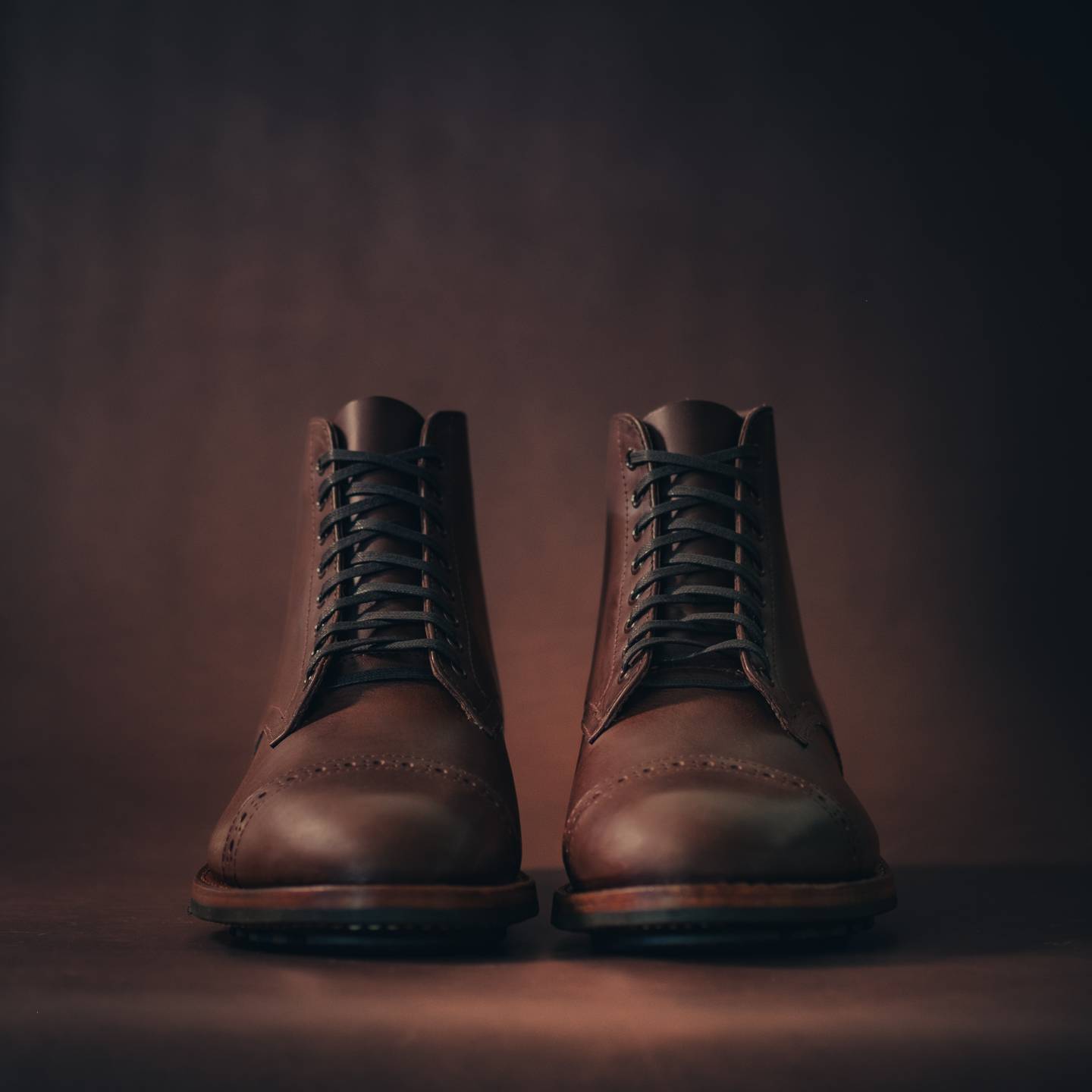 Minerva Liscio Castagno Cap-Toe Lakeshore Boot - Detail Image Two