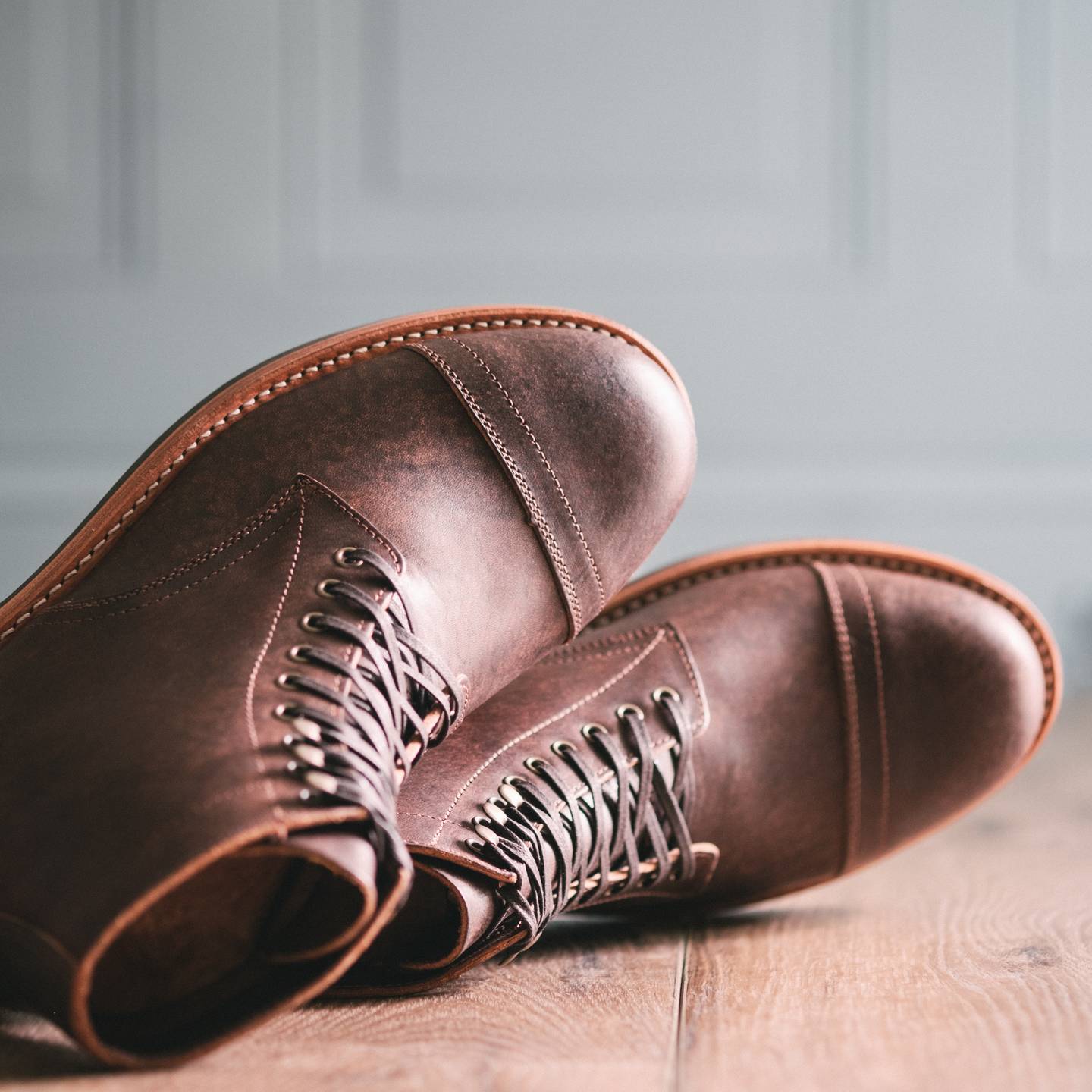 Habana Iroko Cap-Toe Trench Boot - Detail Image Two